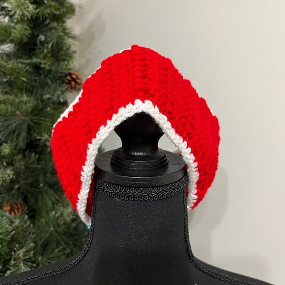 NWT Knana Knots Scarf and Headband Ear Warmers, Red and White Heart design - Picture 3 of 4